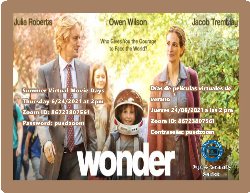 Wonder movie flyer